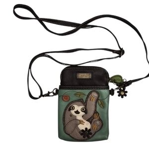 Chala Crossbody Cell Phone Purse Sloth Faux Leather Adjustable